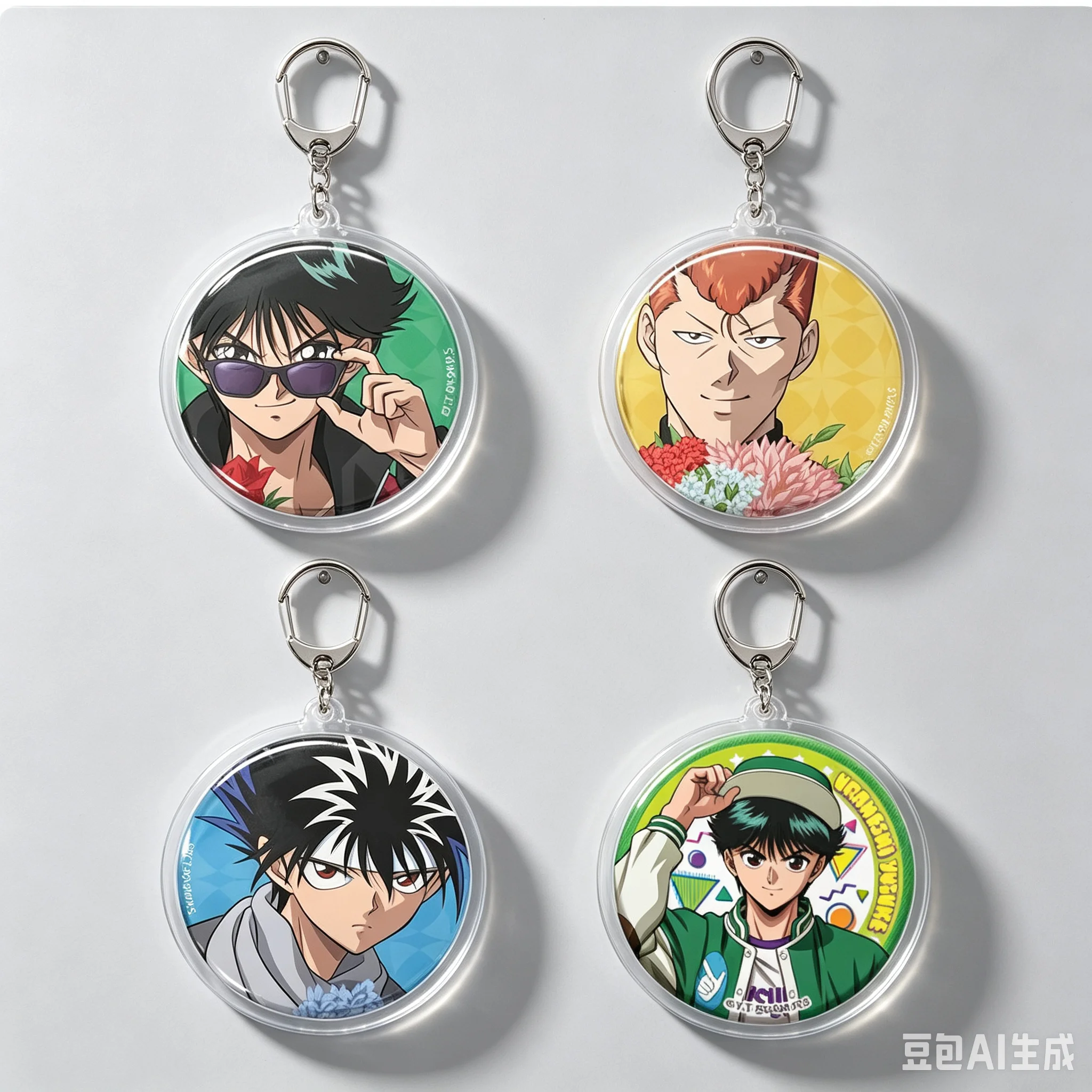 Cell Phone Pendant Anime High Pixel Bag Pendant Gifts For Girls YuYu Hakusho For Fans Gifts Jewelry Bag Acrylic KeyRing Keychain