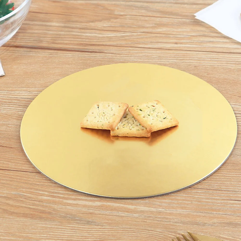 

10Pcs Gold Cake Boards Strong Construction Elegant Display Trays Dessert Holder Cake Drums Coffee Table Board Cupcake Tray