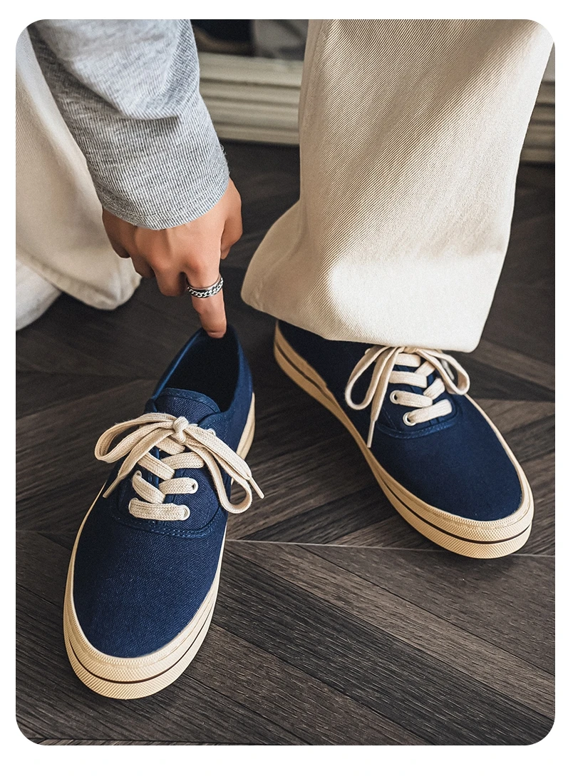 Sommer-Herren-Segeltuchschuhe, bequeme, atmungsaktive, lässige Turnschuhe, modische, niedrig geschnittene Designer-Schuhe für Herren, Vulkanisationsschuhe – Detail 13