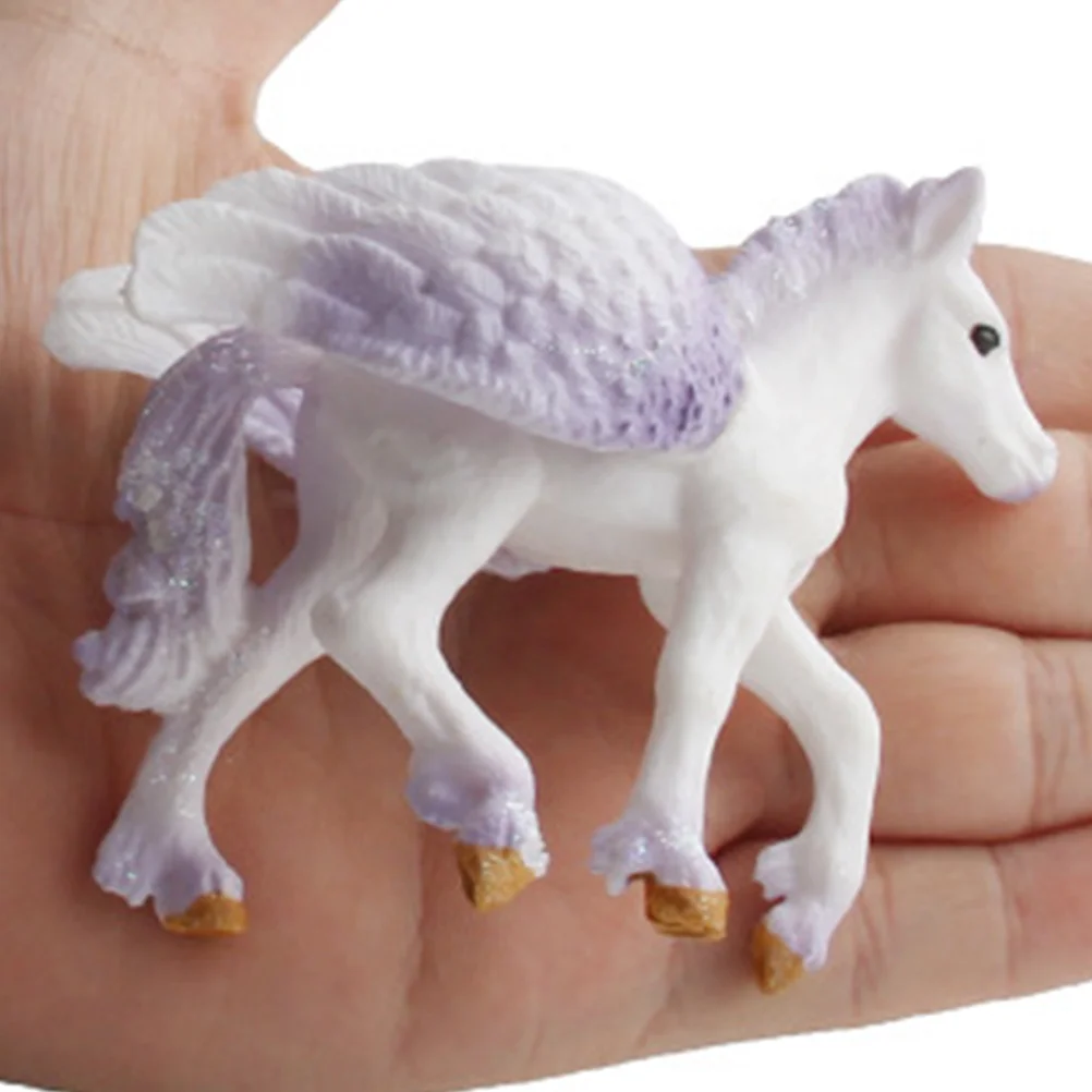 Figuras de unicornio de simulación realista, modelo de Animal simulado de plástico, modelo de unicornio Artificial, modelo de unicornio simulado, 3 uds.