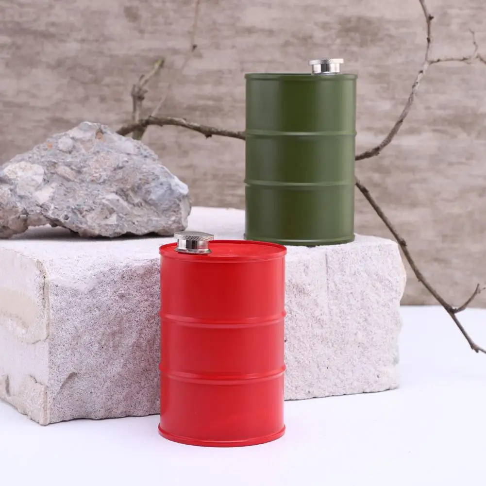 Convenient Stainless Steel Flagon Portable Food Grade Oil Drum Camping Oil Barrel Wine Jug