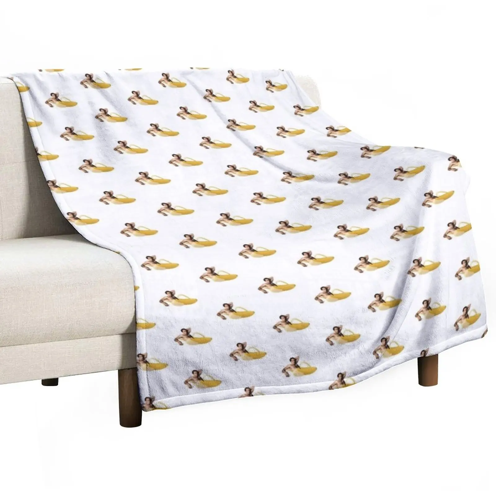 

New Nicolas Cage Banana Throw Blanket Bed Fluffy Softs Blankets