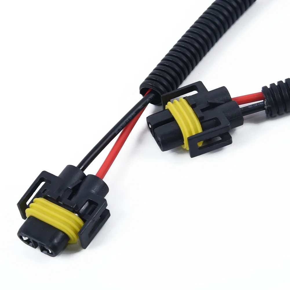 2pcs Harness Wiring H11 H8 H9 Headlights Fog Lights Lamp Extension Connector Wire Adapter PVC Male Female Pair