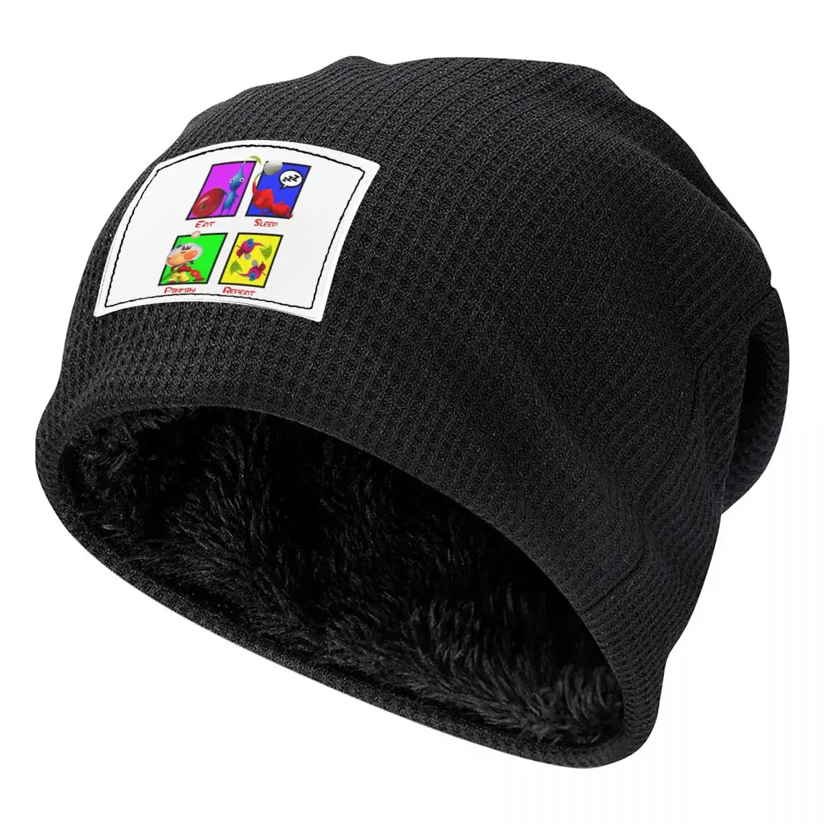 Eat Sleep Pikmin Repeat Men Women Adult Beanies Caps Fleece-Lined Bonnet Hat Warm Fashion Autumn Winter Outdoor Skullies Hats
