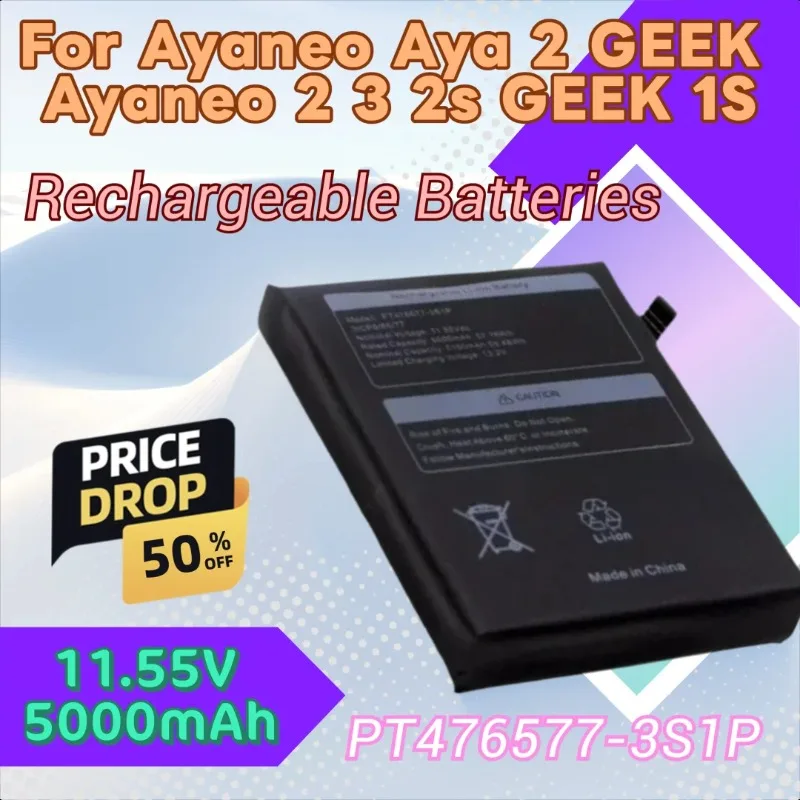 

Brand New High Quality 11.55V 5000mAh Expand Laptop Battery PT476577-3S1P for Ayaneo Aya 2 GEEK Ayaneo 2 3 2s GEEK 1S