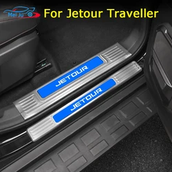 Car Styling Door Sill Strip For Jetour T2 Traveller 2023 Stainless Steel Scuff Plate Peda Pedal Cover Stickers Auto Accessories