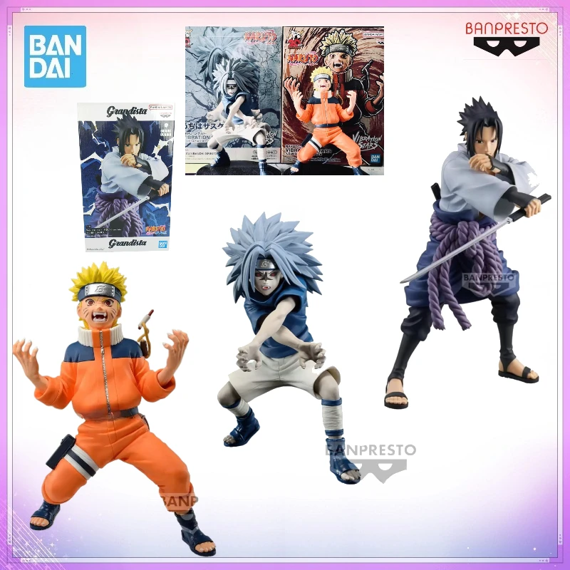 

Bandai Original BANPRESTO Naruto Uzumaki Naruto Uchiha Sasuke action Uchiha Sasuke Model Doll Brand anime characters Toys Gifts