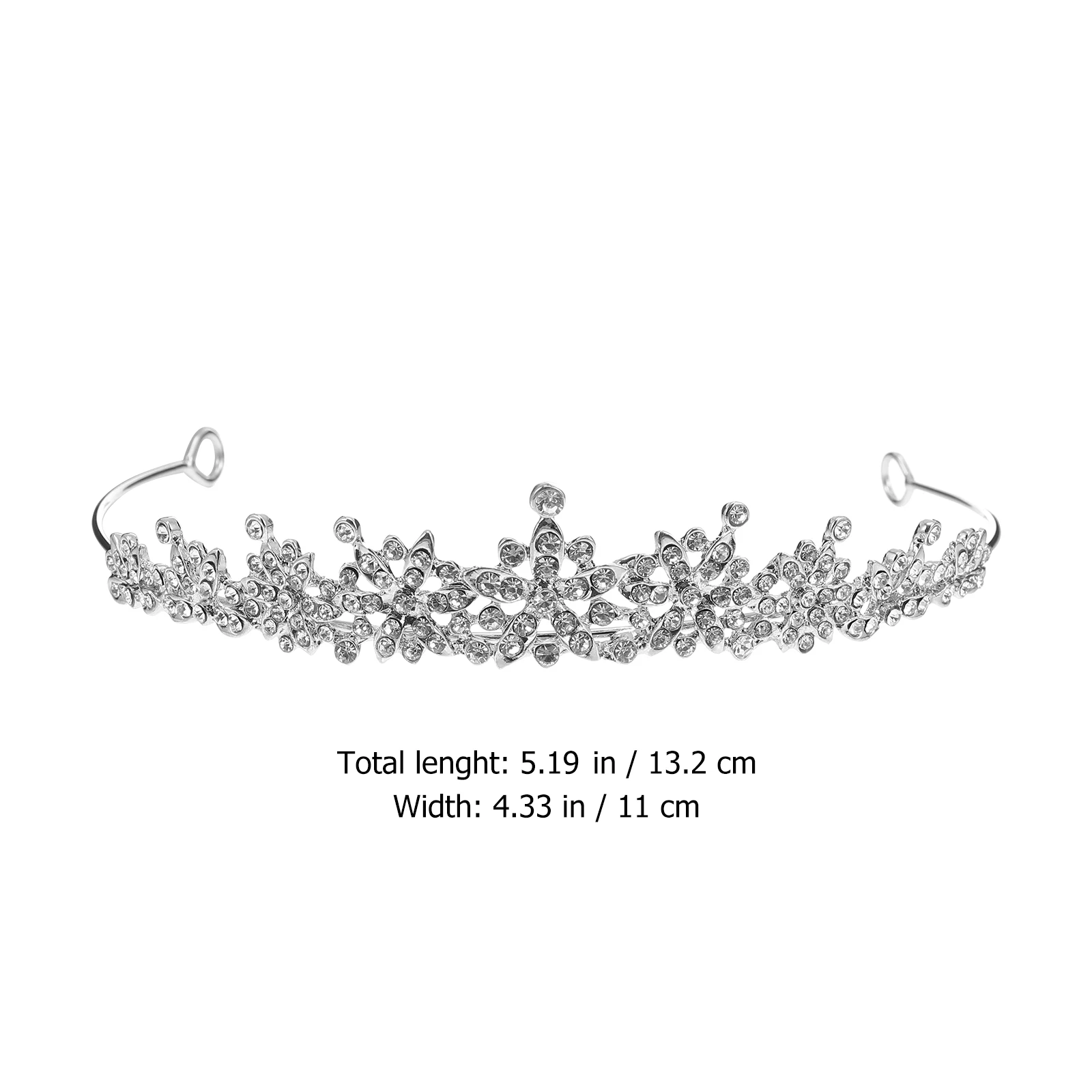

Crystal Crown Headband Rhinestone Hairband for Women Wedding Party Bridal Accessories Lightweight Durable Hair Tool