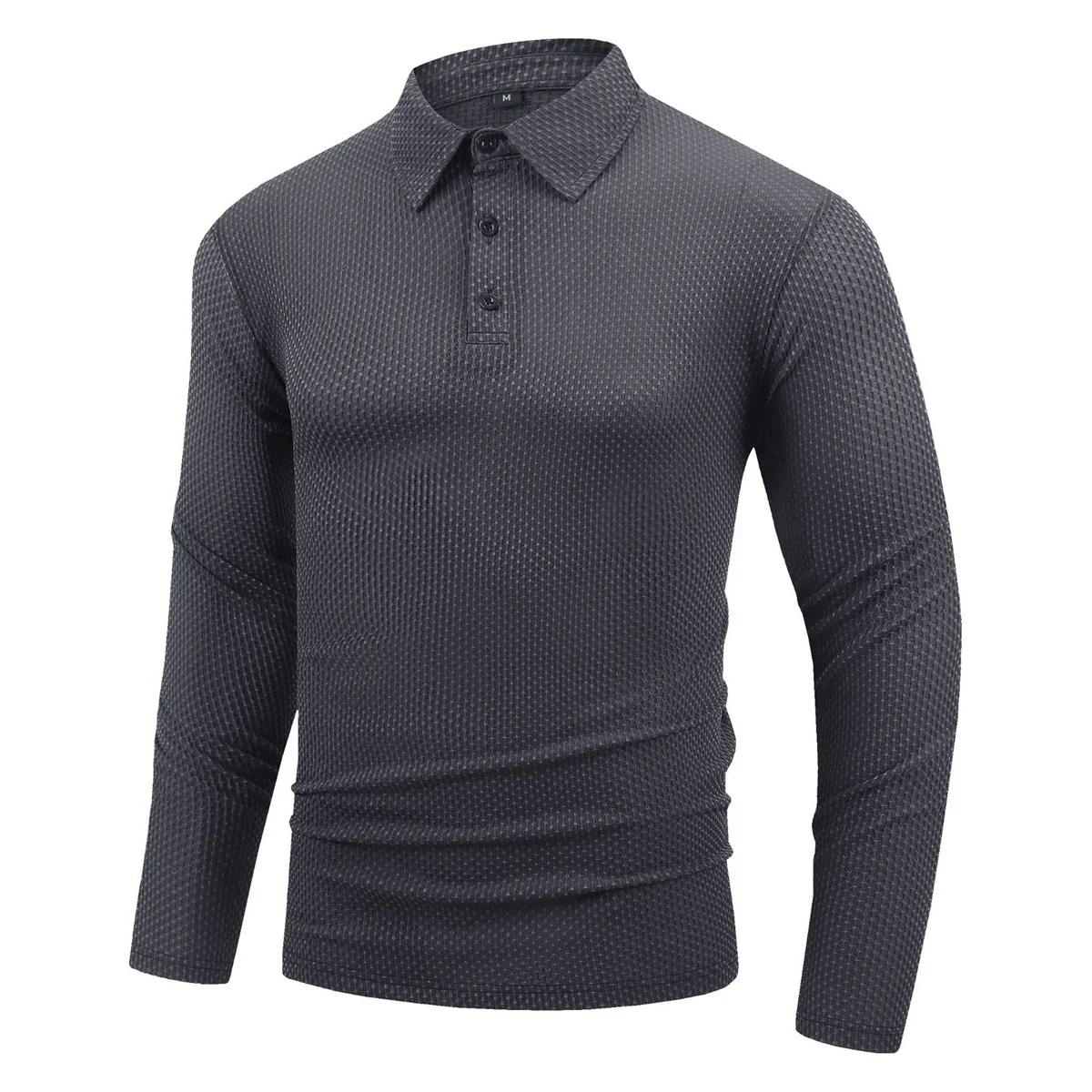 

2024 Platform Spring And Autumn Hot Selling High Elastic Sliding Material High-end Mesh Solid Color Comfortable Men's POLO Shirt