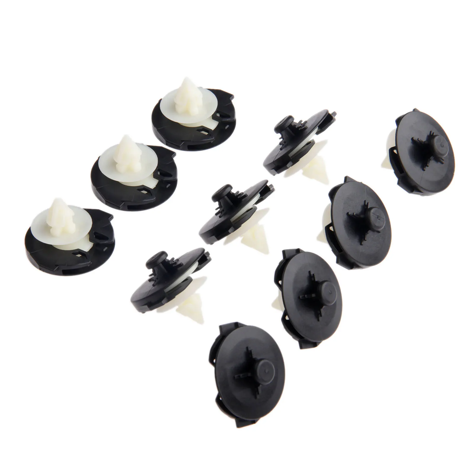 10pcs Plastic Interior Door Panel Clips Height 26.5mm Diameter 28.5mm Universal Auto Fixing Fastener Clip Rivet