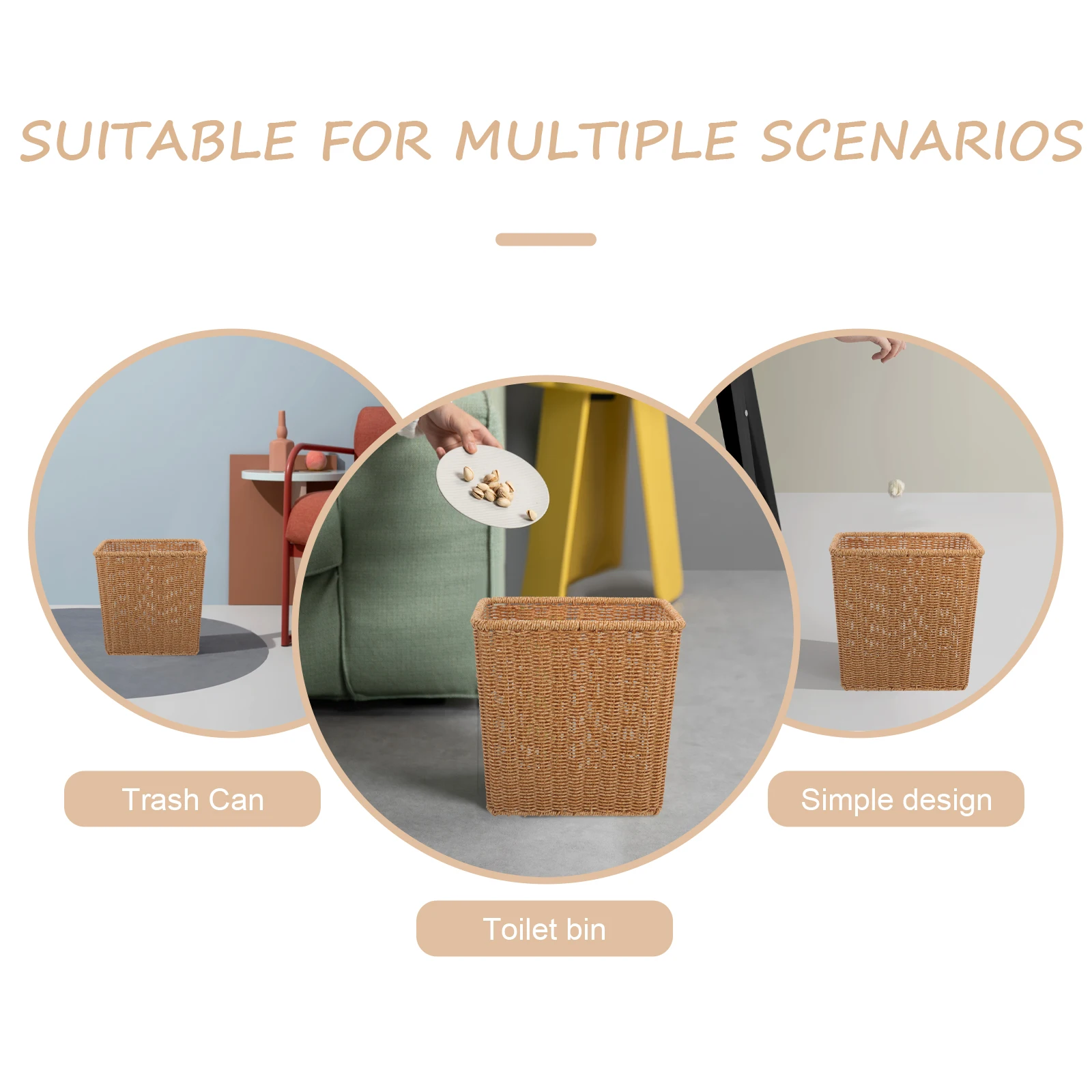 

Trash For Bedroom Kitchen Bathroom Storage Living Room Storage Basket Organizer Sundries Basket Living Room Waste Bin