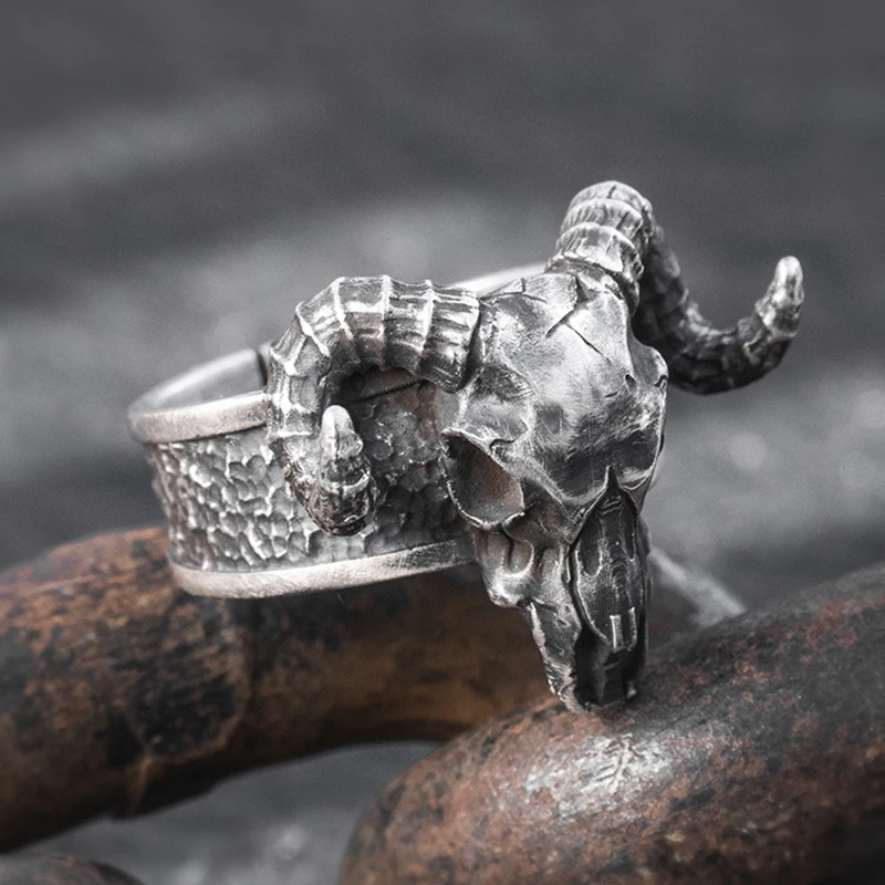 Vintage Retro Punk Skull Devil Horn Rings for Men Women Couples Personality Party Hip Hop Claw Ring Jewelry Wholesale