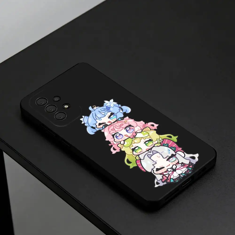 Wuthering Waves WuWa Cute Anime Girl   Phone Case For Samsung S26,S25,S24,S23,S22,Plus,Cover Soft Black Shell