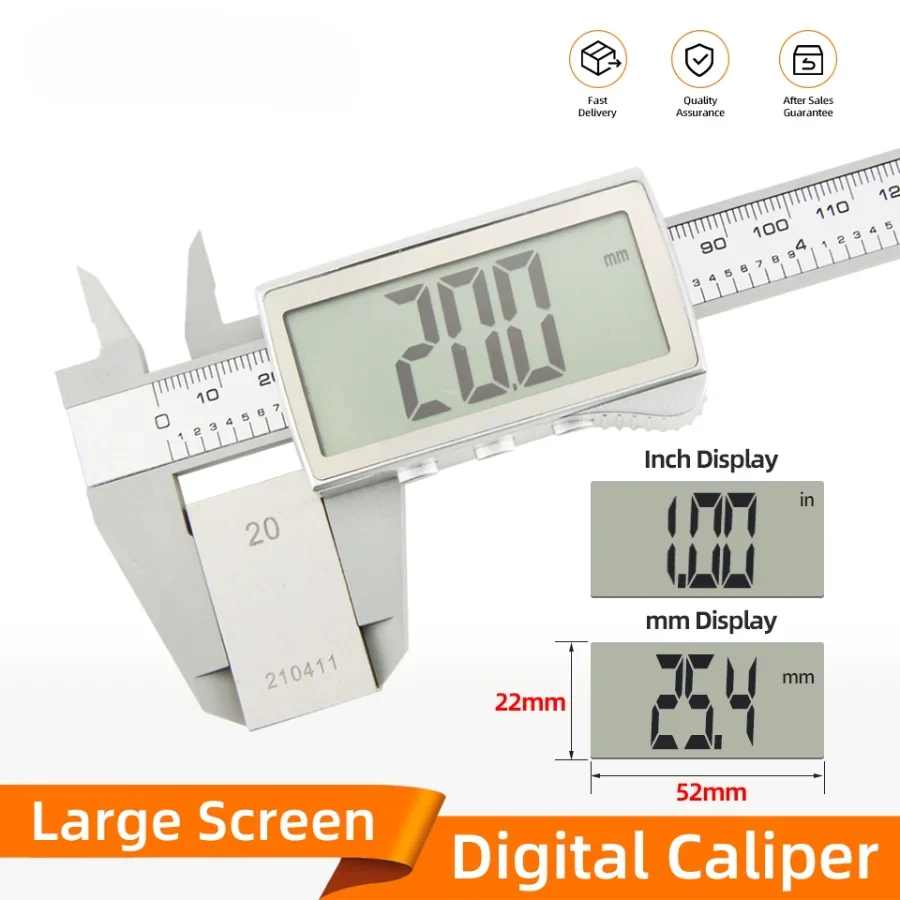 Digital Caliper Electronic Plastic Calipers Vernier Measuring Tools Carpentry Tool Ruler Large Screen Pachometer Digital Caliber