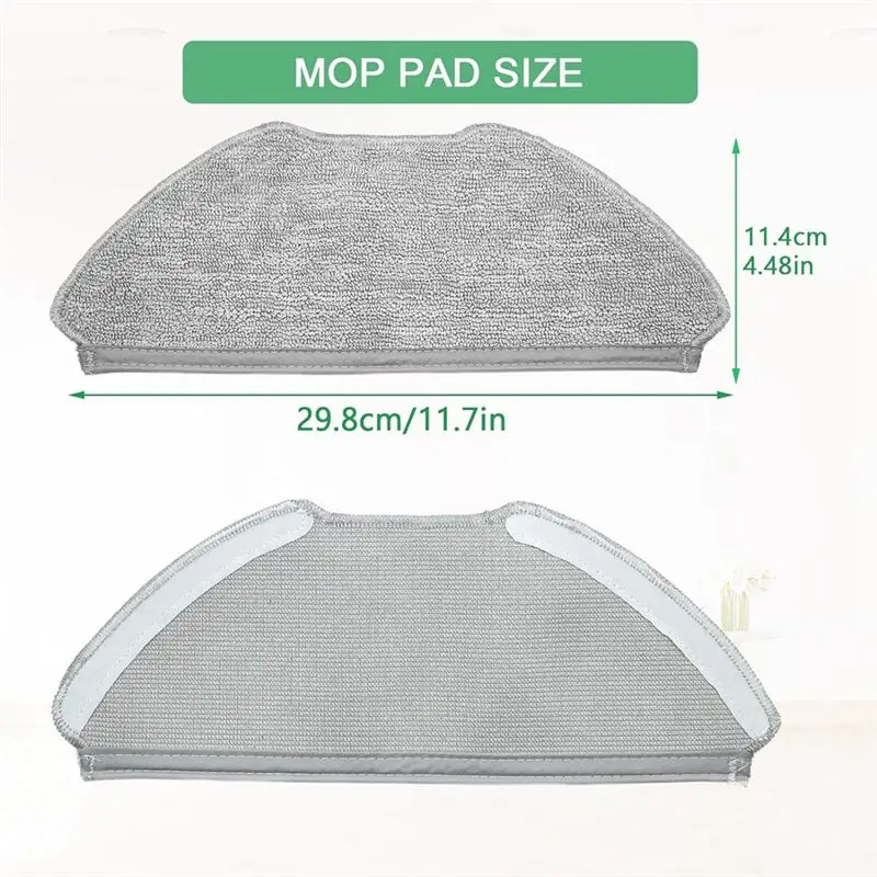 ABBK 4 Pack Mop Cloth Pads for AIRROBO T20 Robot Vacuum Cleaner Washable Soft Microfiber Replacement Parts