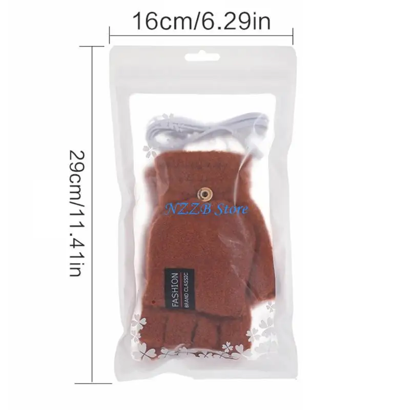 T21F قفازات شتوية للجنسين بمنفذ USB قابلة للتحويل نصف وكامل الأصابع للبالغين