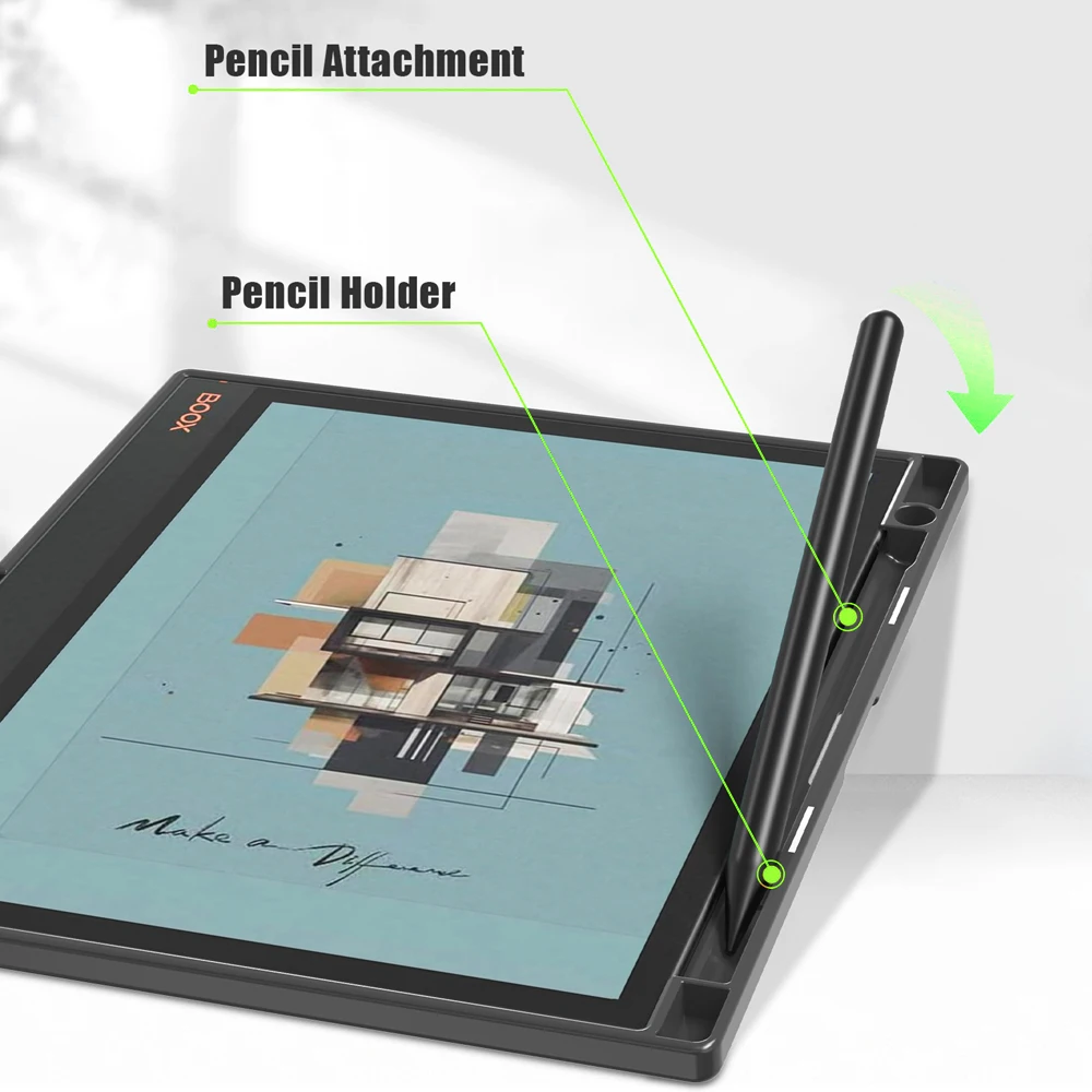 حافظة لجهاز Onyx Boox Note Air 4/3/C 10.3 بوصة EPaper Tablet، غطاء شفاف نحيف هجين مع غطاء خلفي ووظيفة الاستيقاظ التلقائي للنوم