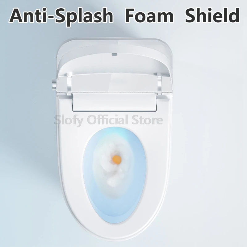 Toilet Smart Toilet Auto Lid Closing Heated Toilet Seat Lid Modern Tankless Toilet Remote Control Night Light White For Bathroom