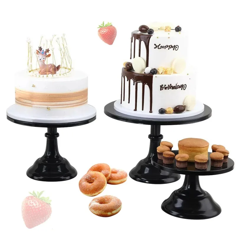 8/10/12-inch Metal Cake Display Stand and Dessert Cupcake Tray Three-piece Set