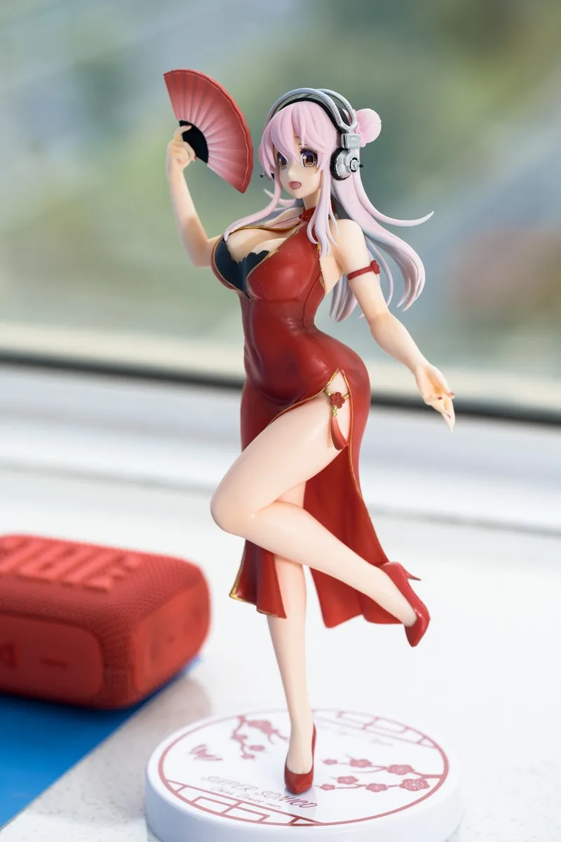 Original Furyu 30cm Super Sonico Anime Action Figures Bunny Girl Tuxedo Pvc Model Figurine Toys Collection Desktop Ornaments