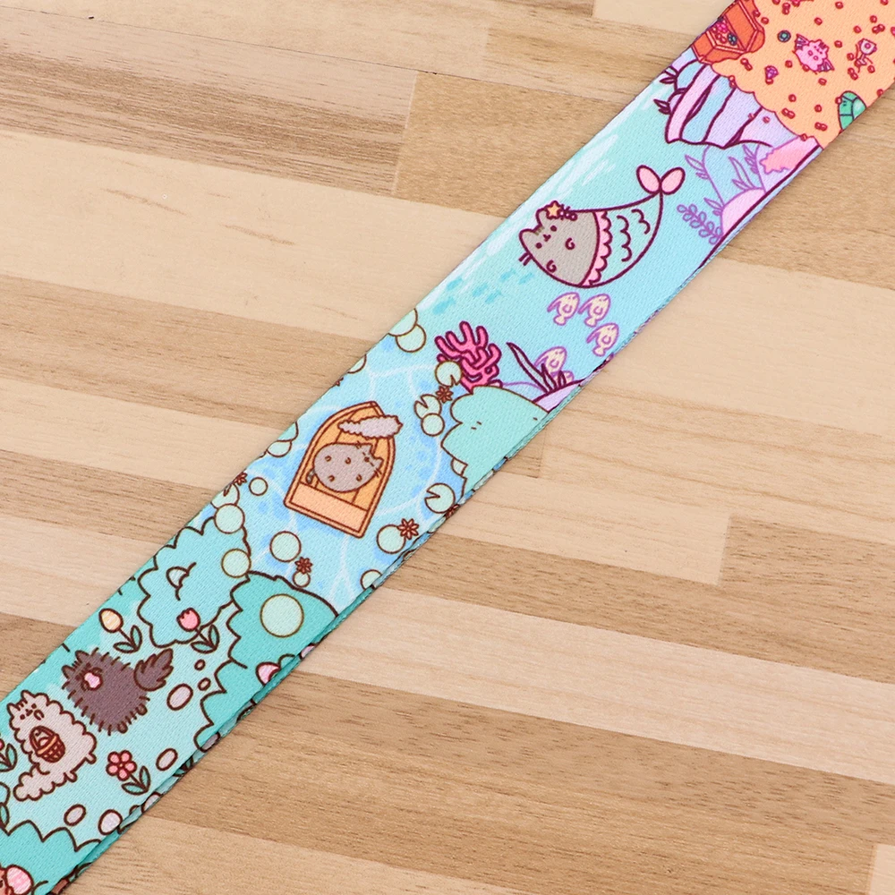 Kawaii Animal Lanyard For Key USB Gym ID Card Badge Holder Keychain Collar DIY Hanging Rope Lanyards Mobile Phone Straps