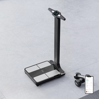 Unique Scale Wireless Smart Fitness Body Weight Scale 8 Electrodes Black Datas Tracking Digital Body Fat Composition Scales