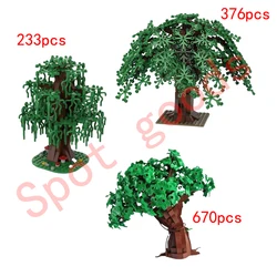 Spot MOC-102188 willow small green tree swamp tree plant small particles assembled building blocks tree house toy gift