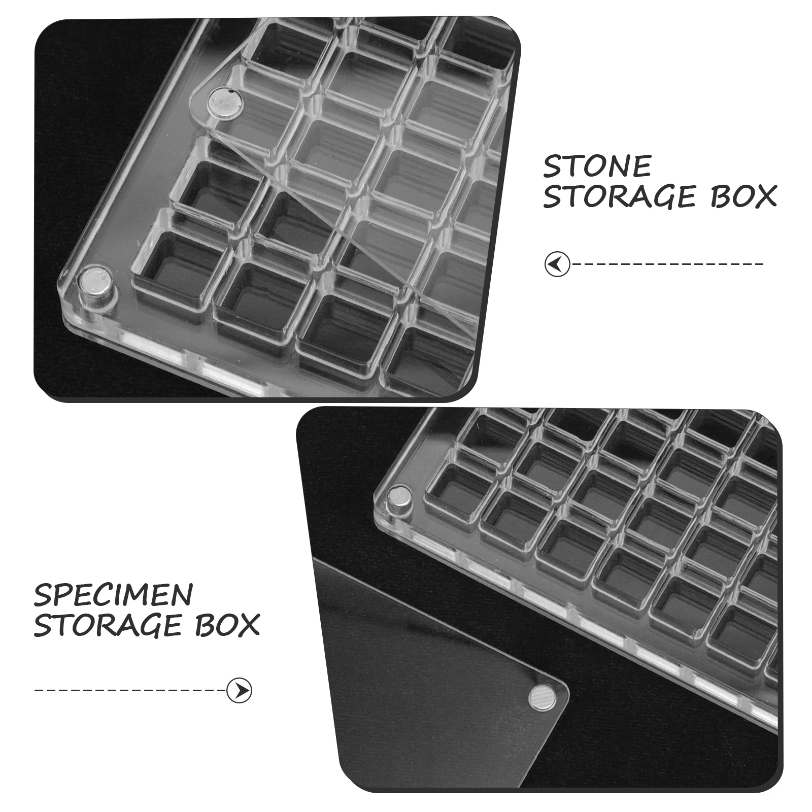 

Коробка для хранения ракушек, акриловая рамка с несколькими сетками для ювелирных изделий, драгоценных камней, бусин, товары для рукоделия, прозрачный мини-держатель