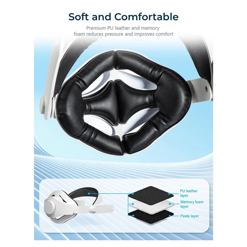 Adjustable VR Headset Head Strap For Meta Quest 3 Headband Head Strap For Meta Quest 3 VR Accessories