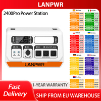 LANPWR 2400 Pro Balcony Solar System, 2200W 2040Wh Power Station with On-grid Inverter, 3 AC Outputs
