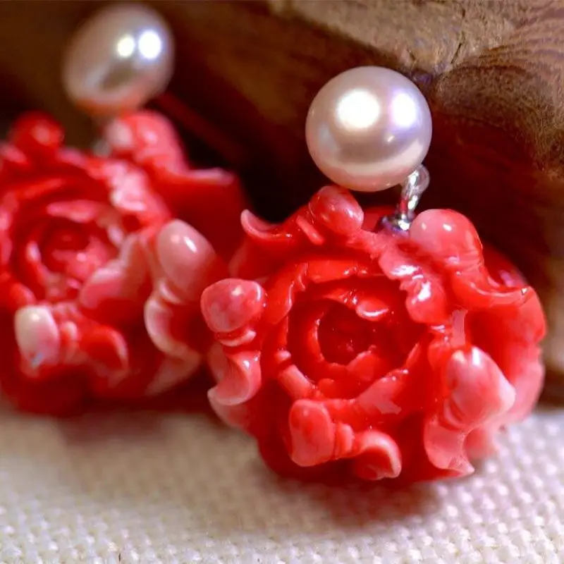 

Натуральные жемчужные серьги ручной работы Mantou, подвеска в виде цветка, свадебные подростковые мужские золотые