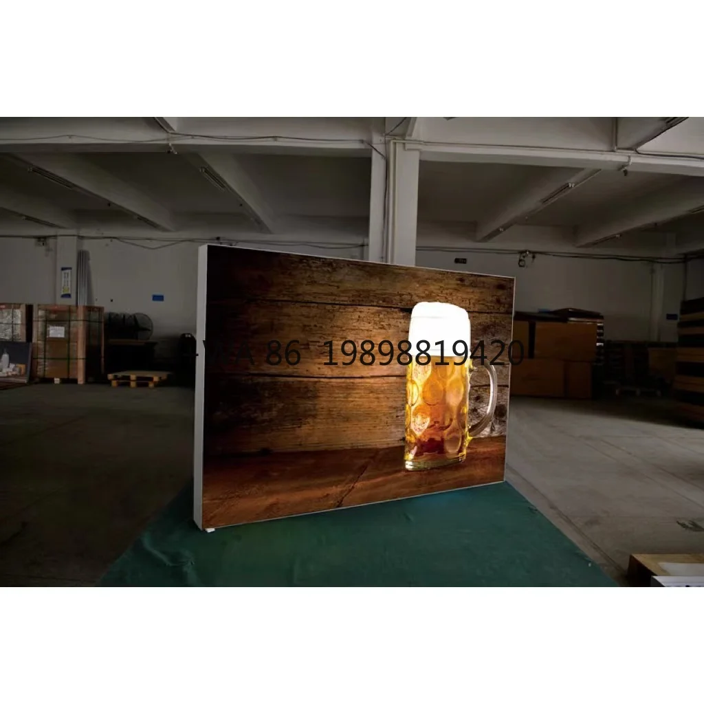 

Standing Portable Frame Light Box Cloth Freestanding LED Light Box for Exhibition Large Size Trade Show Floor