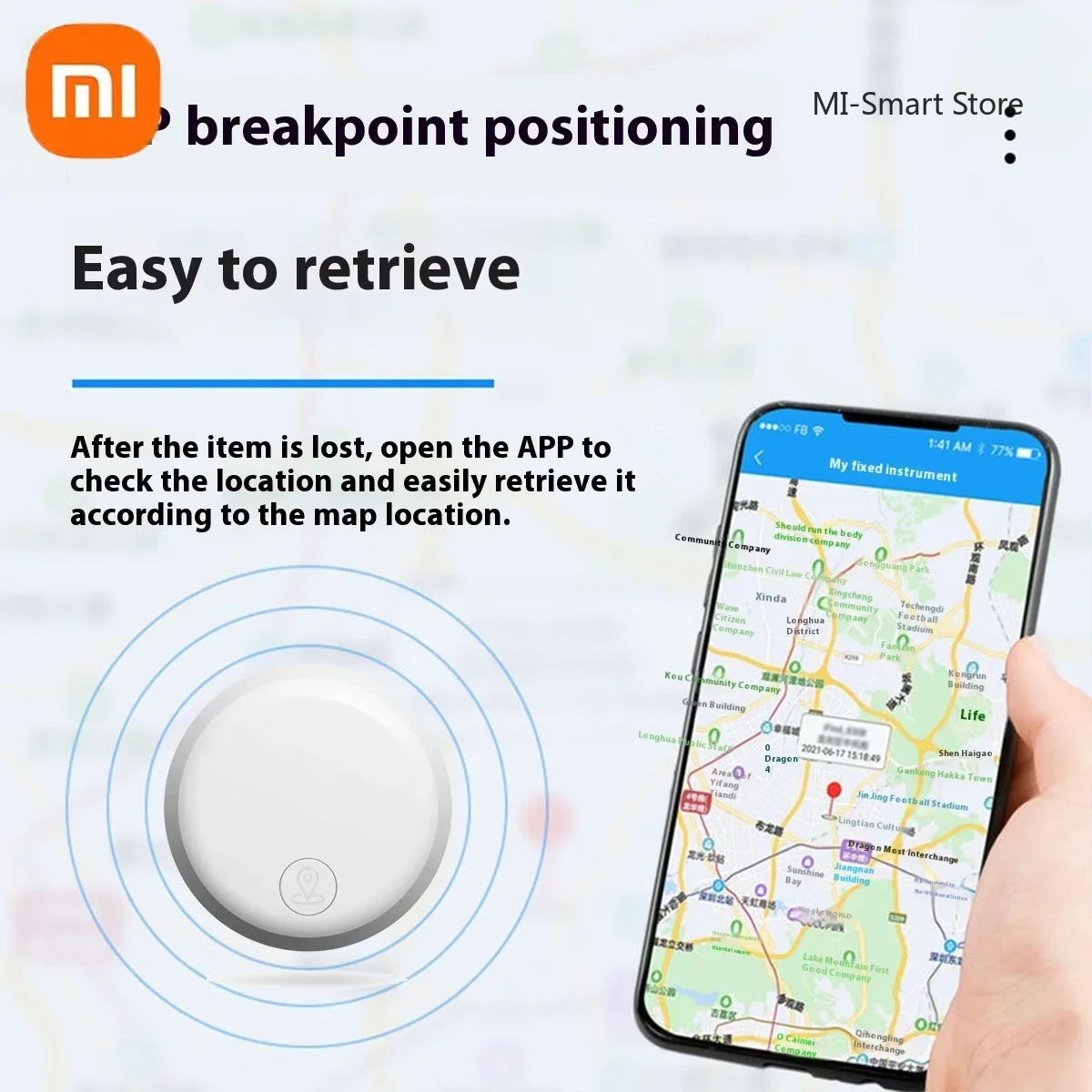 Xiaomi Original Portable Bluetooth 4.0 Tag Mini GPS Tracker Smart Locator Key Anti Loss Device Locator Kids Pet Wallet Location