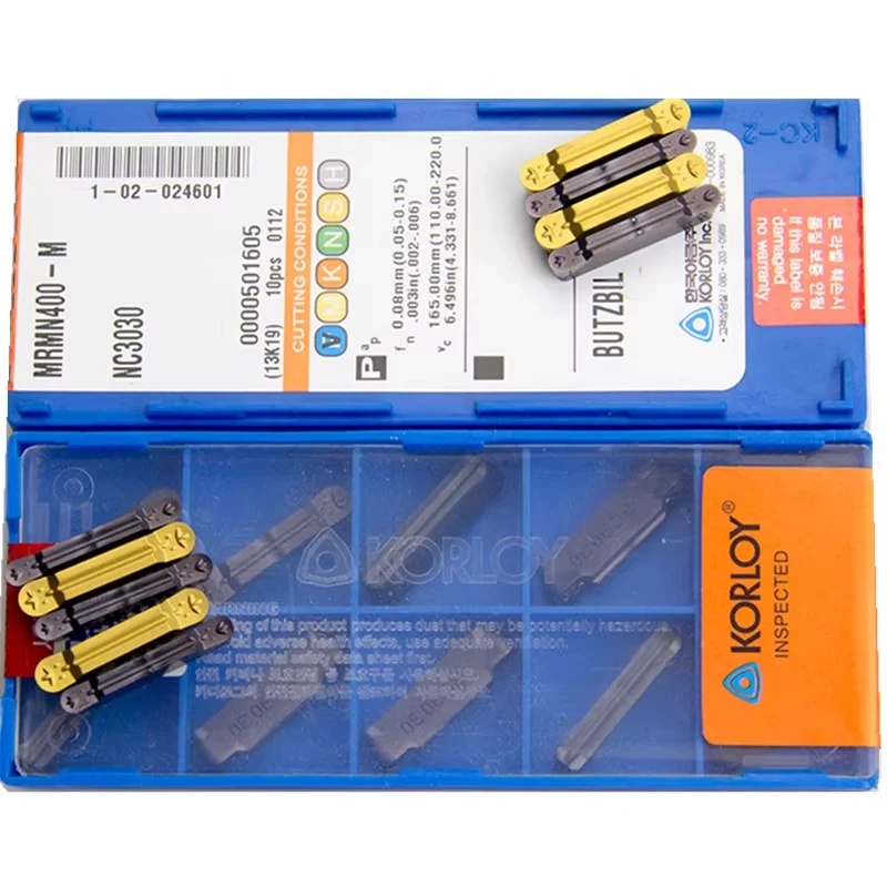 

KORLOY оригинальные MRMN200-M NC3020 NC3030 NC3120 PC9030 твердосплавные токарные вставки для обработки канавок 10 шт.