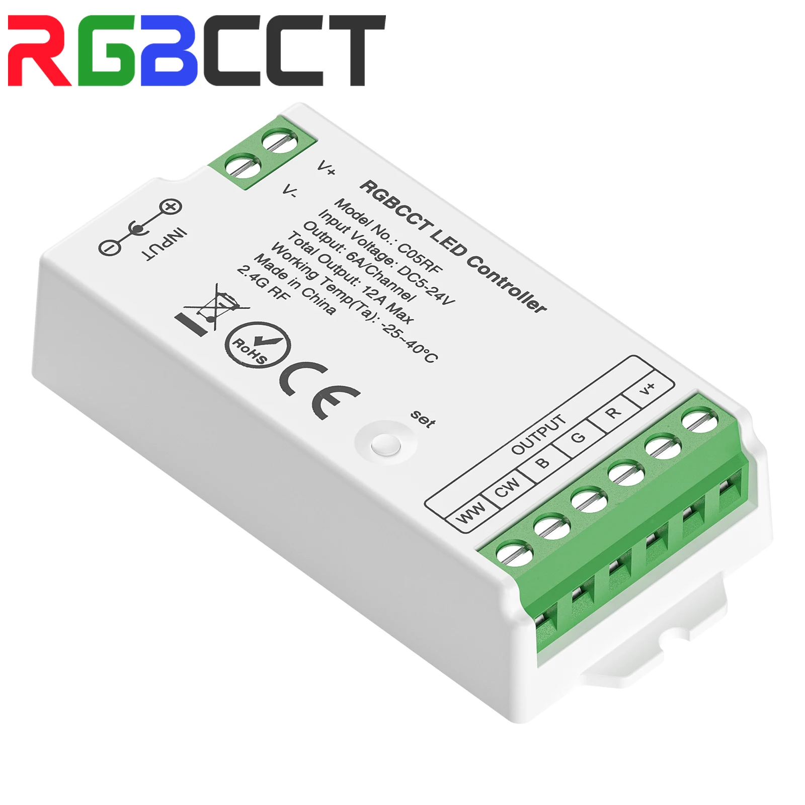 

LED Light Strip Controller Mini 2.4GHz for 2835 5050 FCOB LED Tape 2pin DIM 3pin CCT 4pin RGB 5pin RGBW RGBCW 6pin RGBCCT 5V-24V