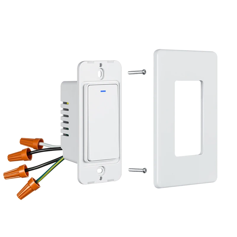 米国規格4連WiFiスマートリモコンスイッチ、モダンスタイル、Alexa Echo Dot対応、Google Home音声制御、安全