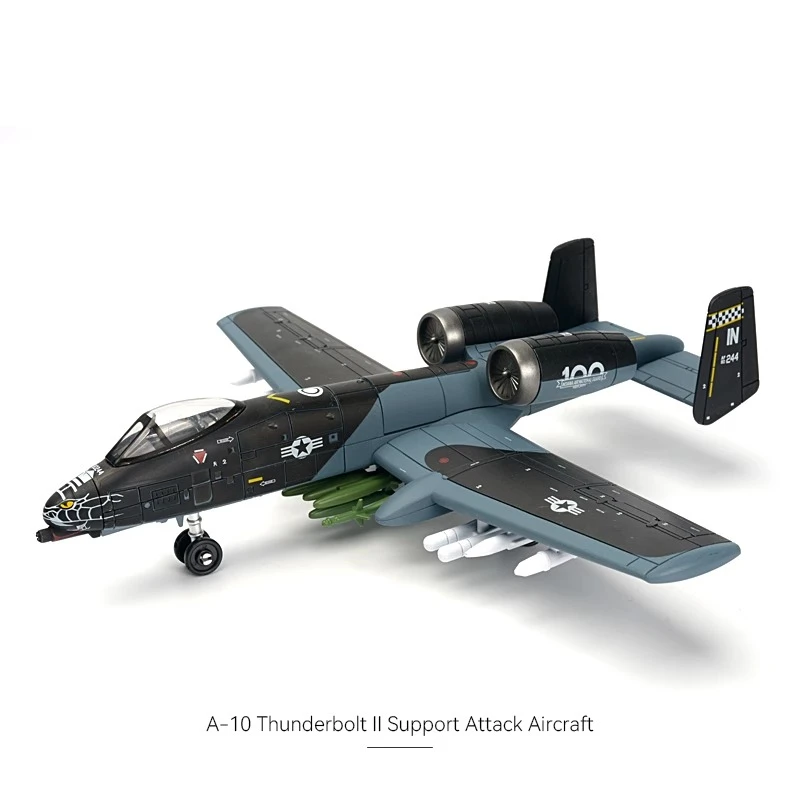 1:72 Creative Military Series Building Blocks New A-10 Thunderbolt II Support Attack Aircraft Model Toys For Kids Christmas Gift