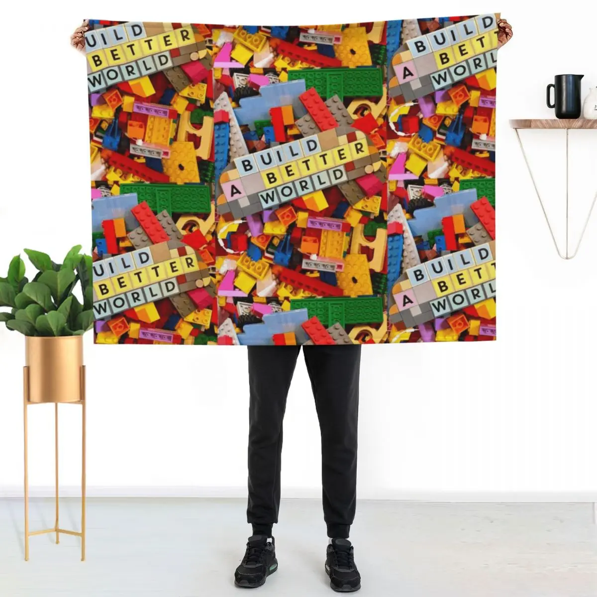 Build a better world Throw Blanket Portable Lightweight Blanket for Travel Camping