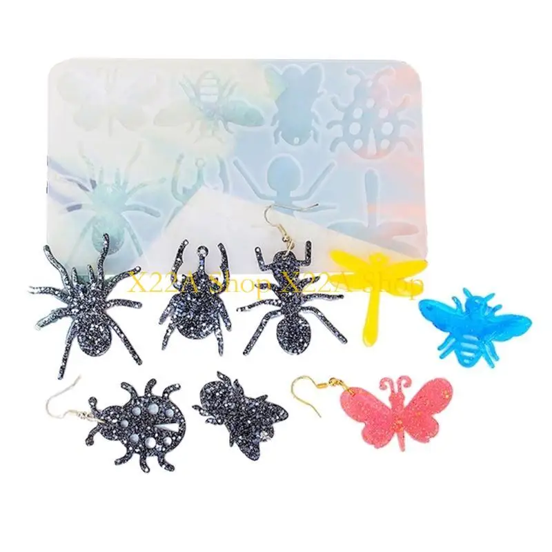 Unique DIY Crystal Epoxy Resin Molds Animal Pendant Molds for Earrings Listing Keychain Ornament Making Charm Silicone Mould