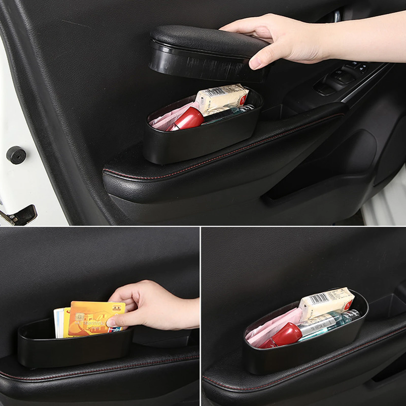 Storage Functional Armrests Car Door Leather Ergonomic Armrests Auto Interior Parts Arm Elbow Support Arm Heightening Pad