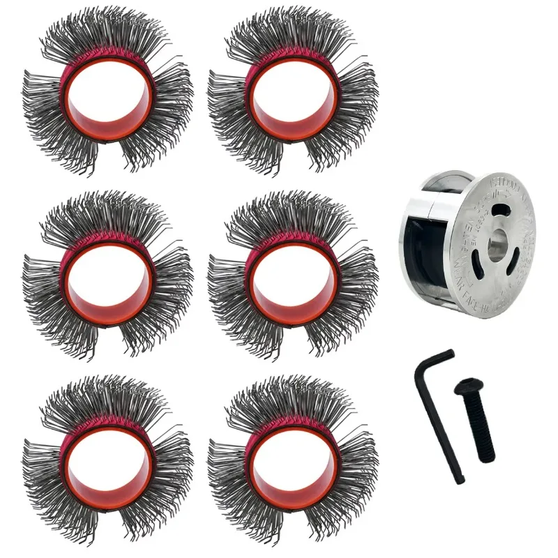 Wire Wheel Belt 0.7mm Bent Tip Coarse Wire Wheel Rotary Removal Tool Parts Rust Removal Corrosion Stripping Paint Wire Abrasive
