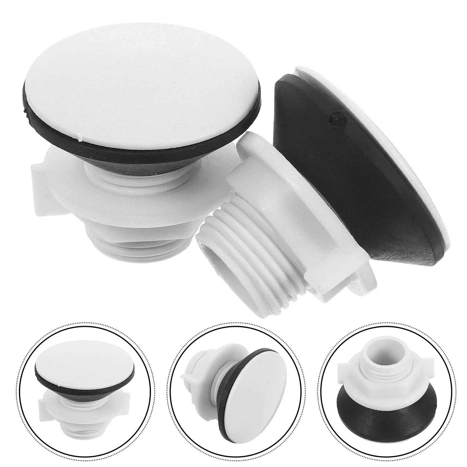 

2pcs Water Plug Abs Durable Leakproof Toilet Tank Plastic Connector For Bathroom Repair Replacement Toilet Tank Accessories