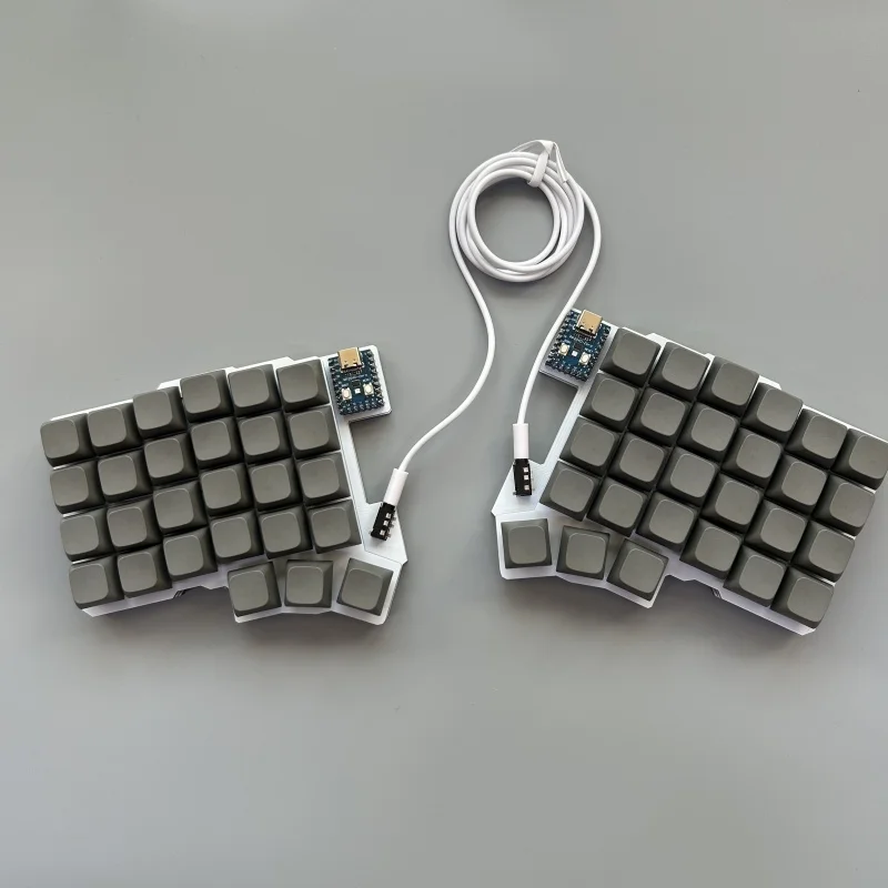 Silakka54 スプリットキーボードキット有線バイアル/QMK ホットスワップ人間工学に基づいたゲーミングキーボードアクセサリー左右利きキーボードギフト