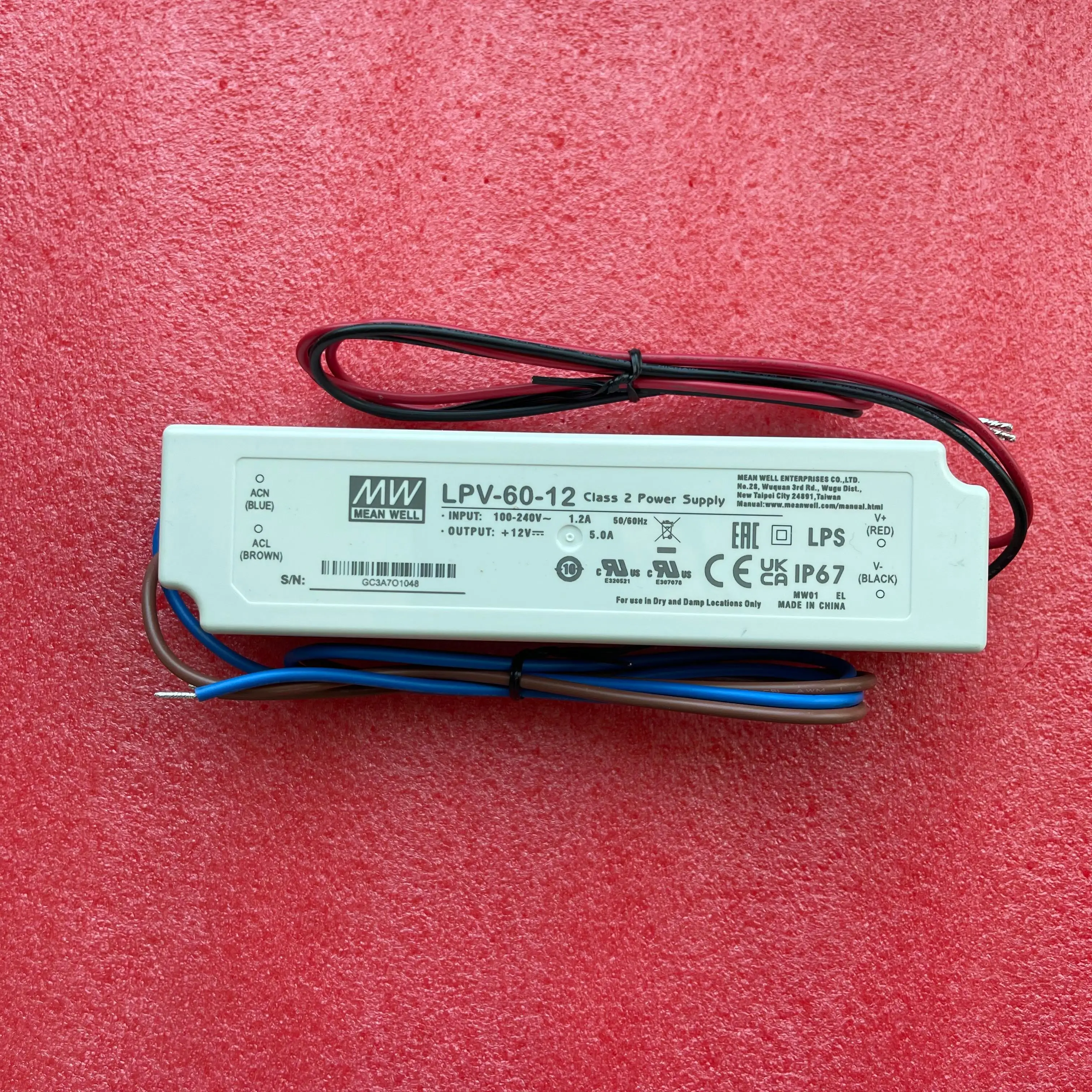 MEAN WELL LPV-60 LPV-60-5 LPV-60-12 LPV-60-24 Single Output Switching Power Supply LPV-60 12V 24V