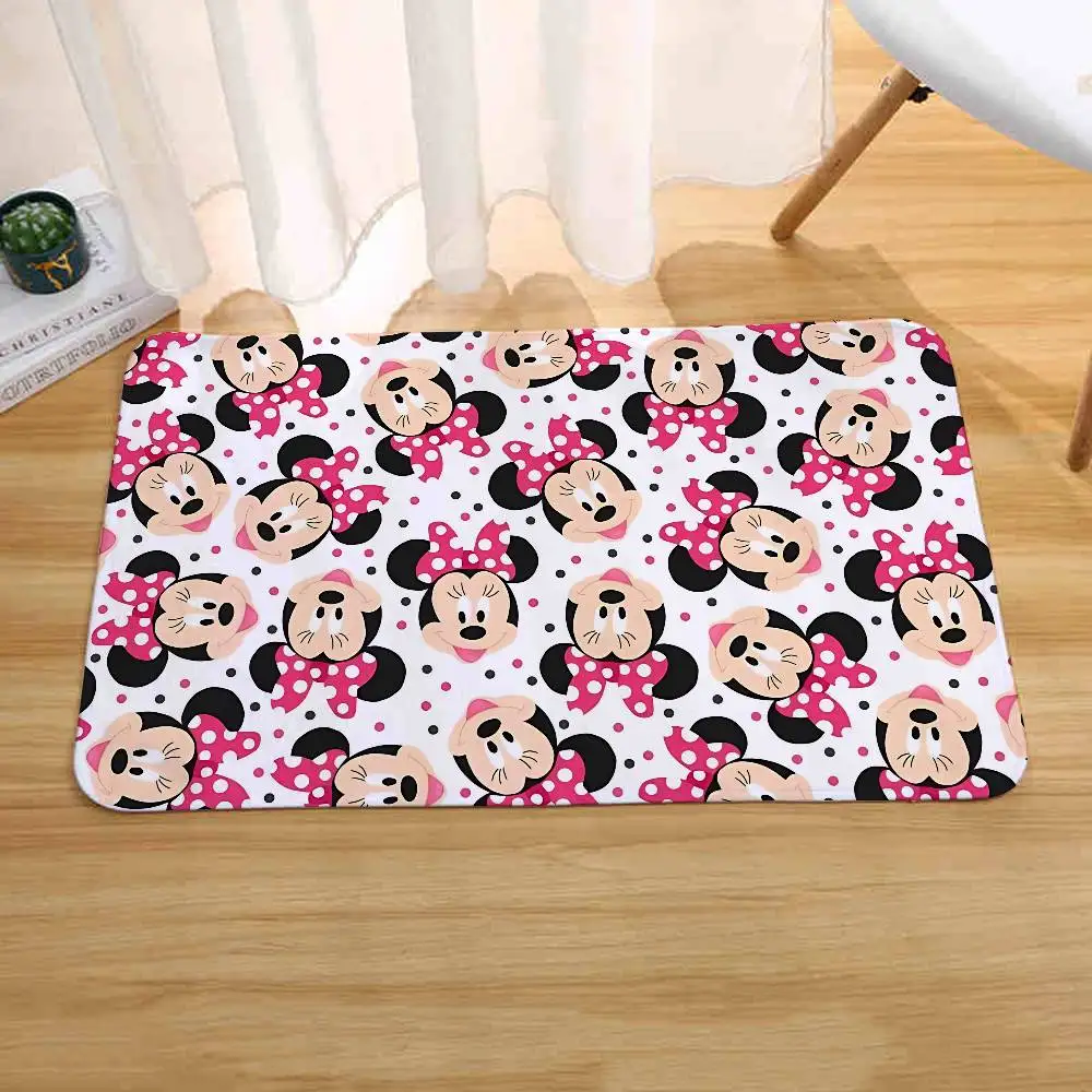 Cute M-Minnies Mouses Floor Mat Living Room Rug For Bedroom Welcome Mat Outdoor Rug