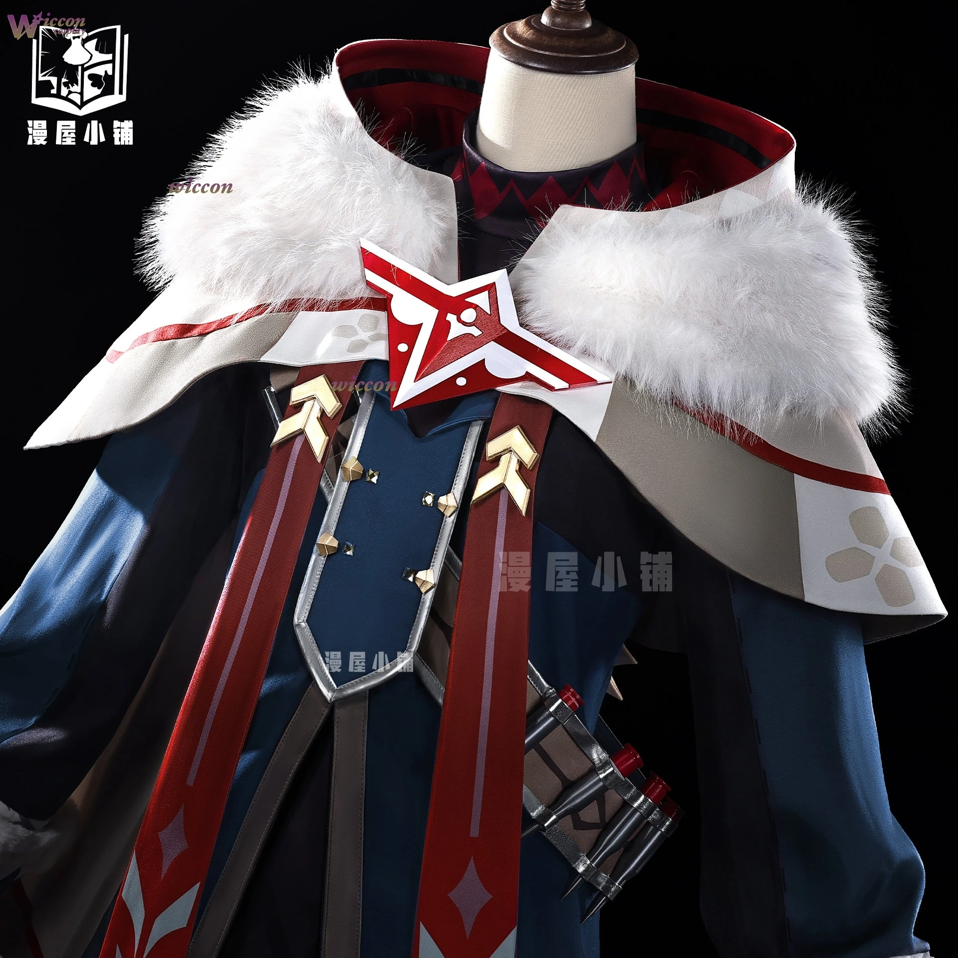 KospLAY Genshin Impact Alyosha Cosplay Costume Wig Алёша Alyosha CLothing Game Halloween Unisex Outfits Adults Size Set view 4