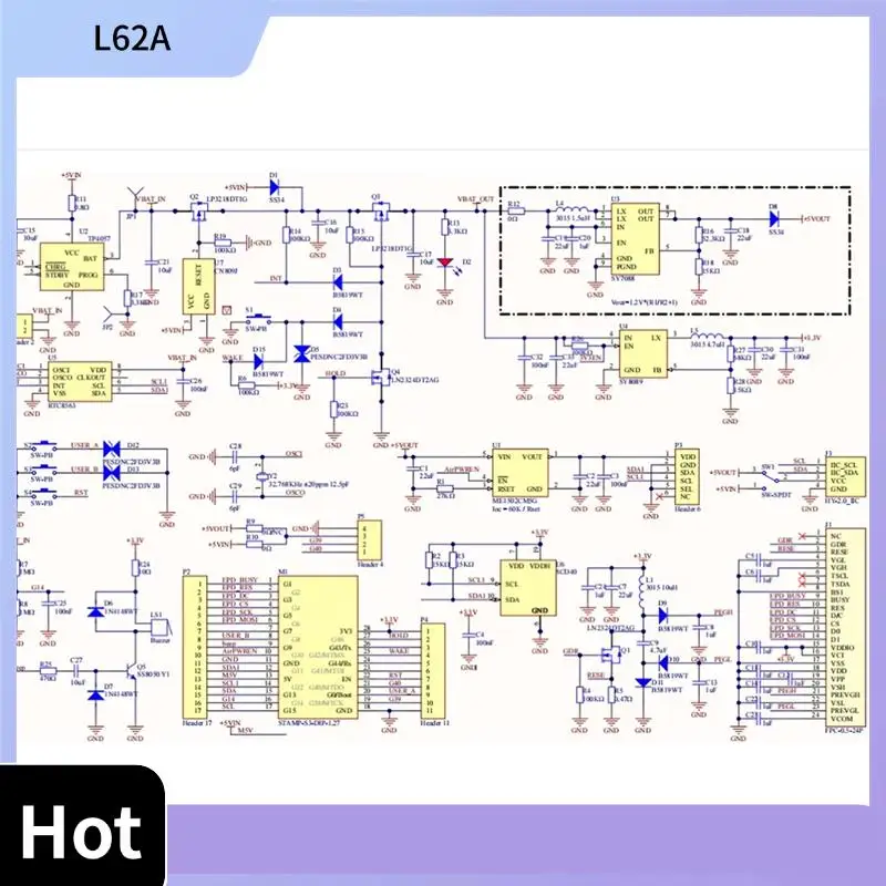 

L62A Комплект датчиков контроля качества воздуха 1,54-дюймовый чернильный экран с SEN55 и SCD40 для программируемого устройства Iot для обнаружения воздуха