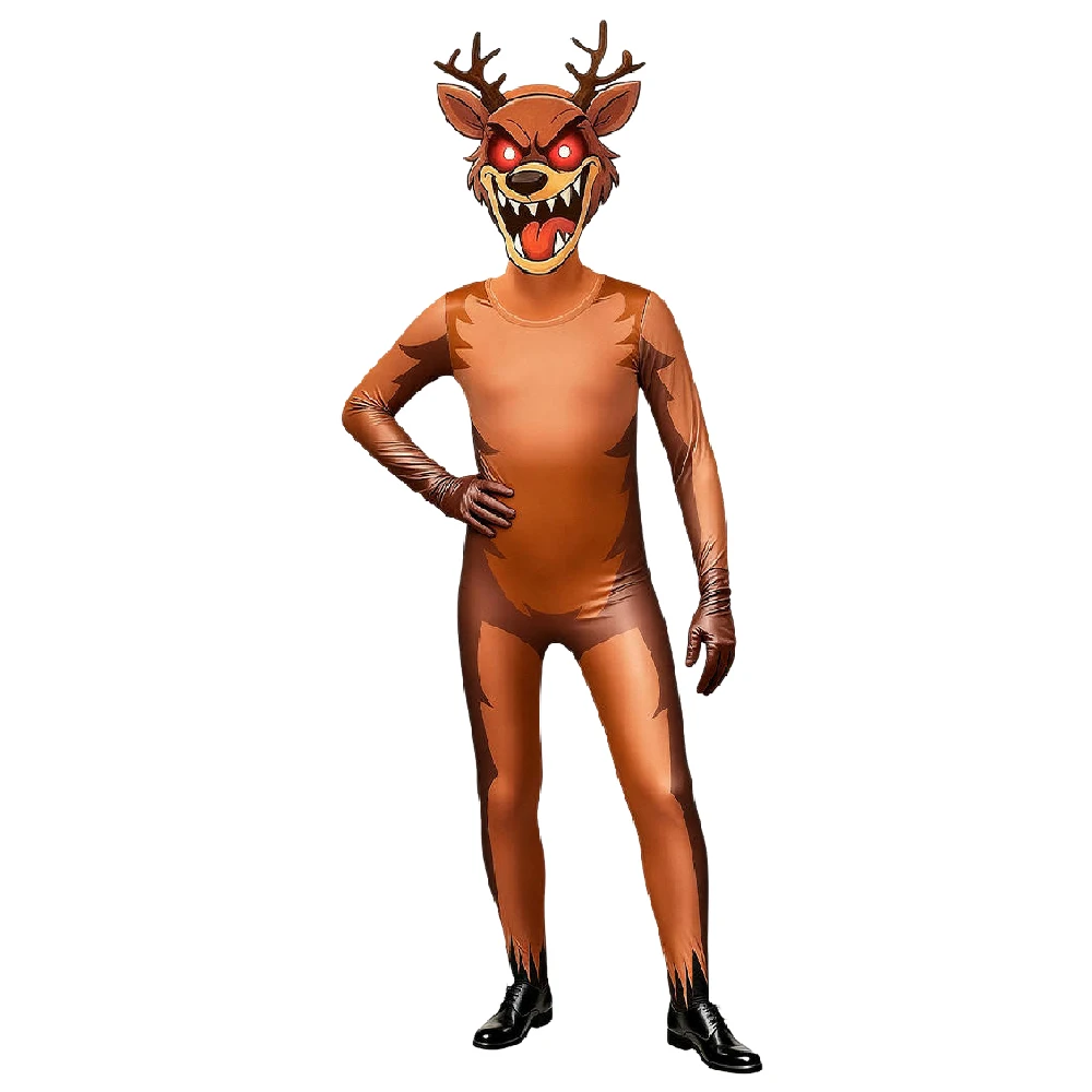 99 ليلة في الغابة الغزلان زي تأثيري الزي هالوين زي للطفل كابوس الرنة هدية عيد الميلاد