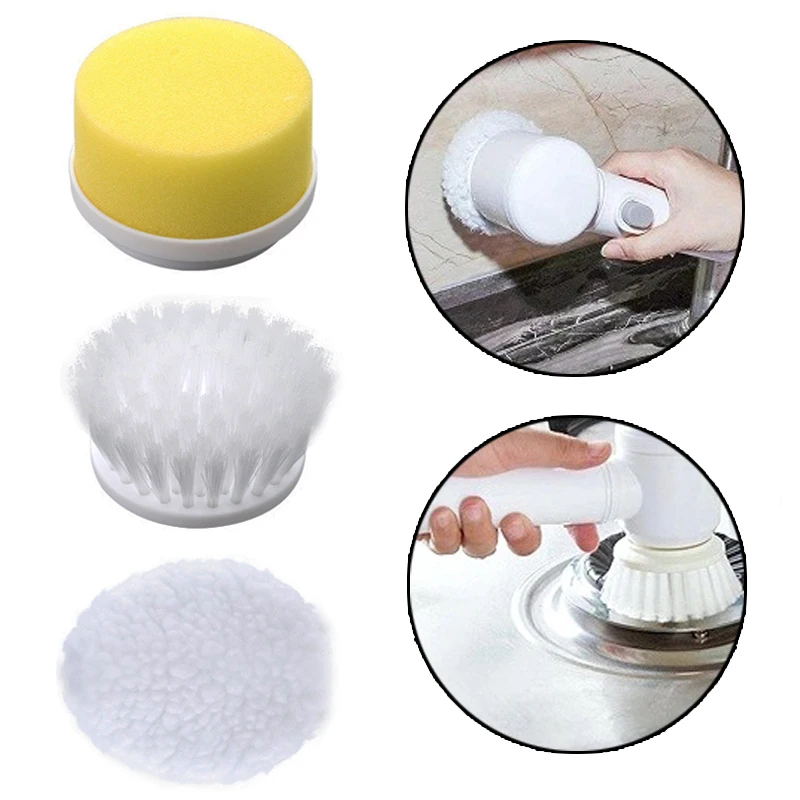 

3/4Pcs Kitchen Cleaning Brush Multi-function Bathroom Electric Scrub Brush Professional Dish Washing Brush Home Cleaning Tools