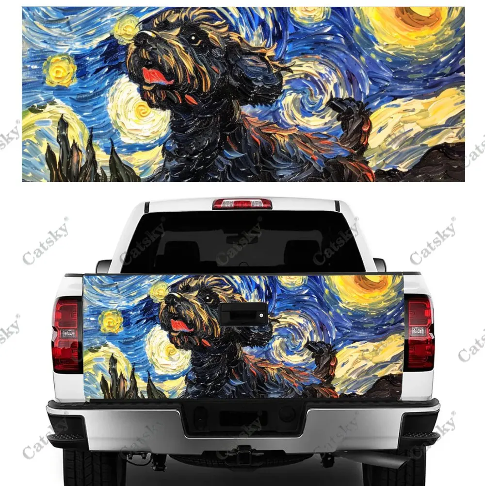 Cocker Spaniel Animal Print Car Tail Trunk Protect Vinly Decal Auto Accessories Hood Decoration Sticker for Off-road Pickup Wrap